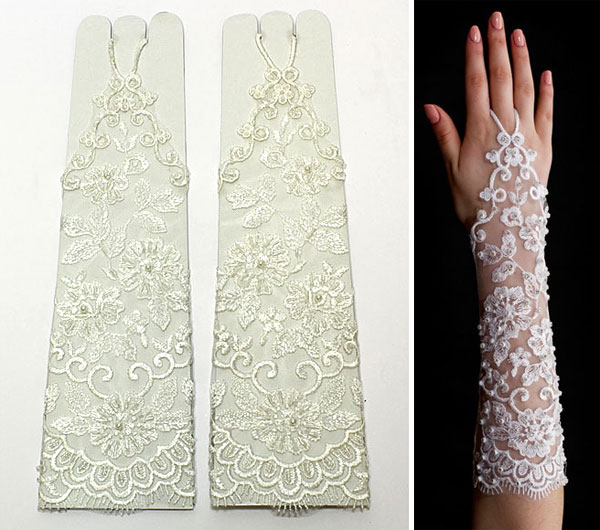 Перчатки для невесты "Красотка" (айвори)