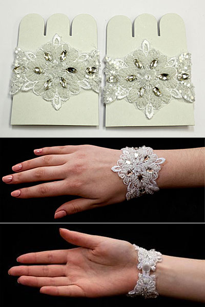 Перчатки для невесты "Летняя сказка" (белый)