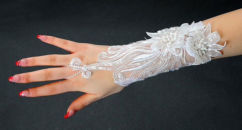 Перчатки для невесты "Фелиция" (айвори)