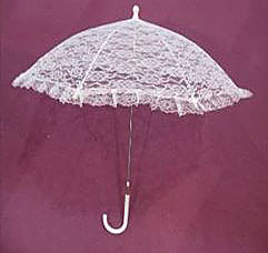 Свадебный зонт для невесты "В кружевах" № 2
