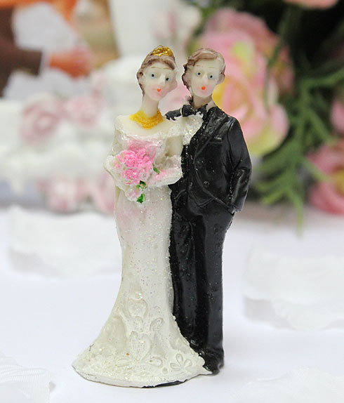Фигурка для торта на свадьбу "Счастливая пара" (7,5 см)