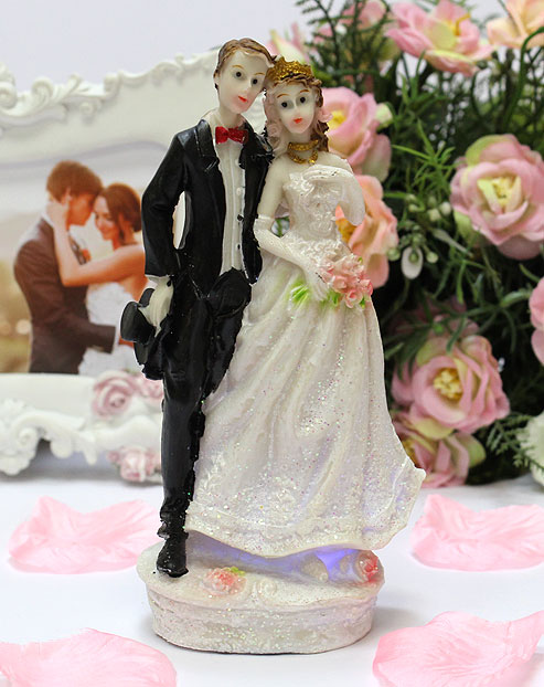 Фигурка для торта на свадьбу "Элегантная пара" (15,5 см)