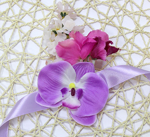 Браслет для подружек невесты Нежная орхидея (сиреневый)