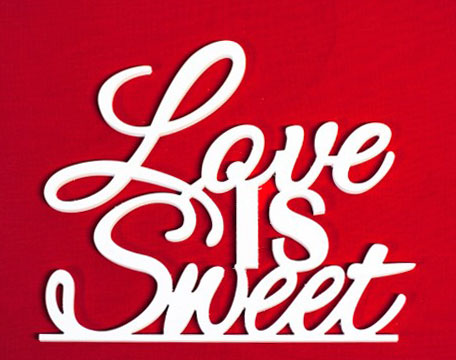 Слова для фотосессии на свадьбу "Love is Sweet" (белый)
