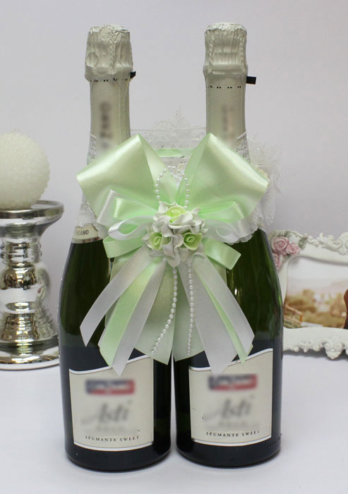 Декоративное украшение для шампанского "Сладкая мята"