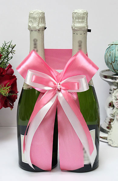 Декоративное украшение свадебных бутылок Nirvana (розовый)