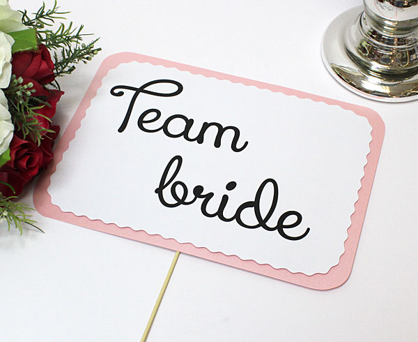 Набор табличек для для фотосессии "Team bride, team groom" (2 шт)