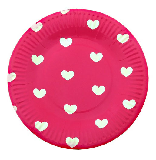 Упаковка тарелок "Hearts" (6 шт, 18 см)