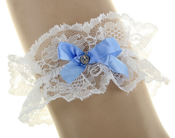Подвязка для невесты "Blue girl"
