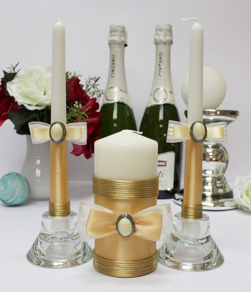 Свадебные свечи в наборе "Золотой век"