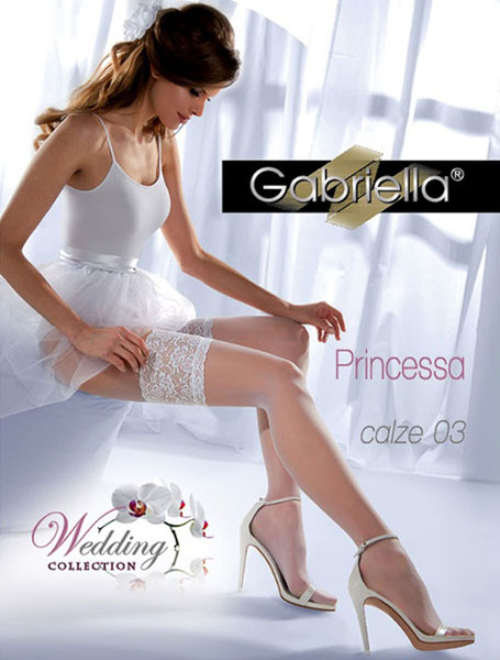 Чулки для невесты Gabriella Princessa 03 (1/2, белый)