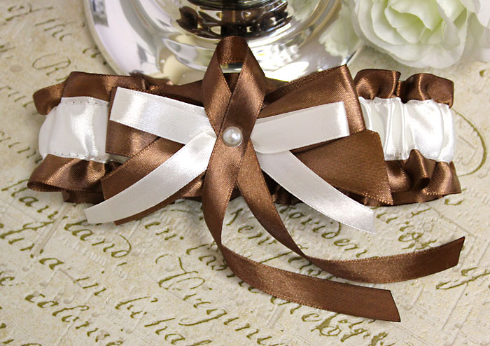 Подвязка для невесты "В шоколаде"