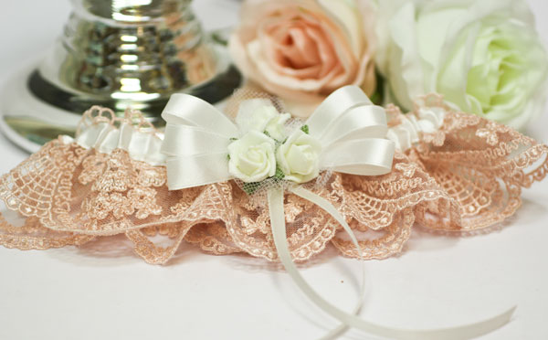 Подвязка для невесты Розанна (розовый)