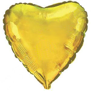 Фольгированный шар "Середечко", 45 см (золотой)
