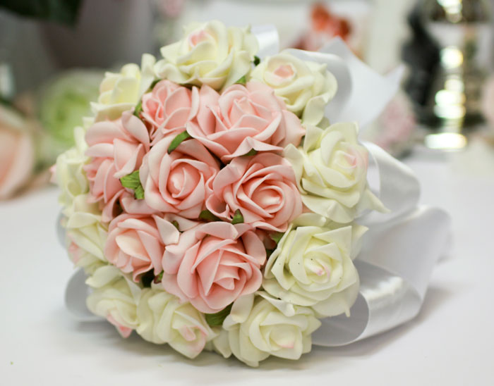 Букет-дублер для невесты "Очарование" (бело-розовый)