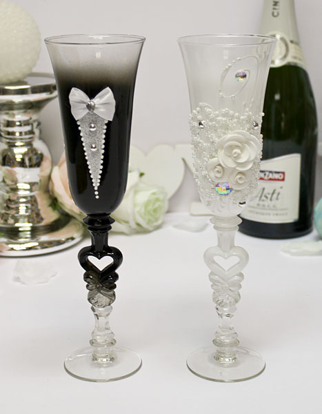 Свадебные бокалы для молодоженов "Счастливая пара"