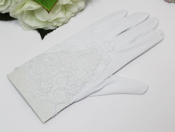 Свадебные перчатки для невесты (белый)