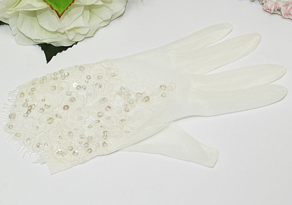 Свадебные перчатки для невесты (айвори)