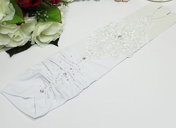 Свадебные перчатки для невесты (белый)
