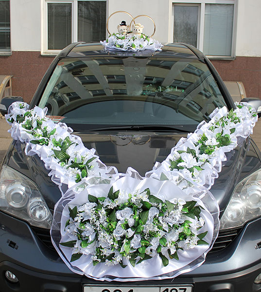 Набор свадебных украшений на машину "Дриада"