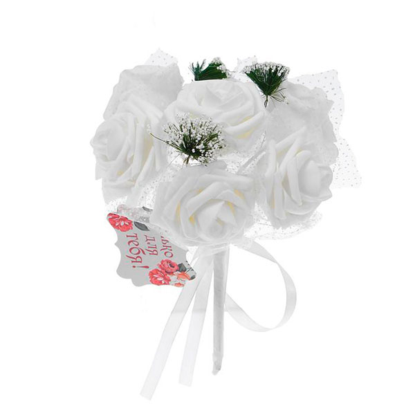 Букет-дублер для невесты "Очарование роз" (белый)