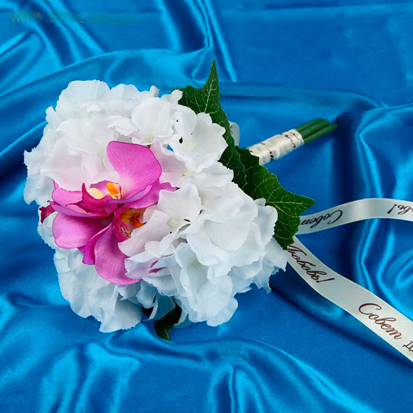 Букет-дублер для невесты "Орхидеи и гортензии"