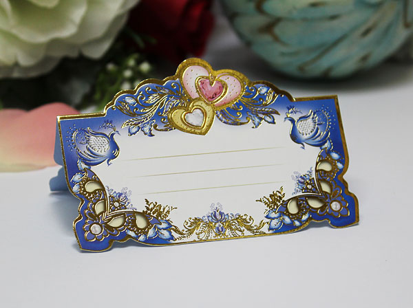 Рассадочная карточка на свадьбу "Королевский синий"