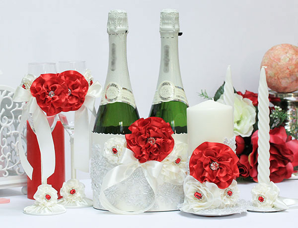 Комплект аксессуаров для свадьбы "Марокканские розы" (3)
