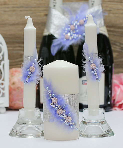 Свадебные свечи "Седьмое небо" (3 свечи)