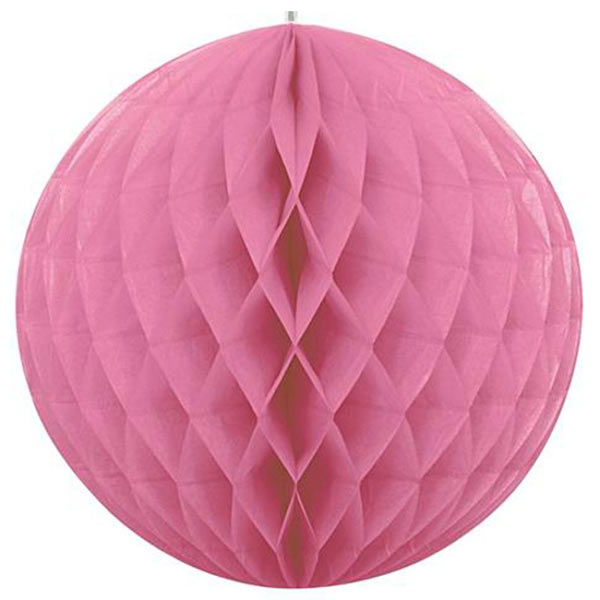 Бумажные шары-соты (15 см, 1 шт) (розовый)