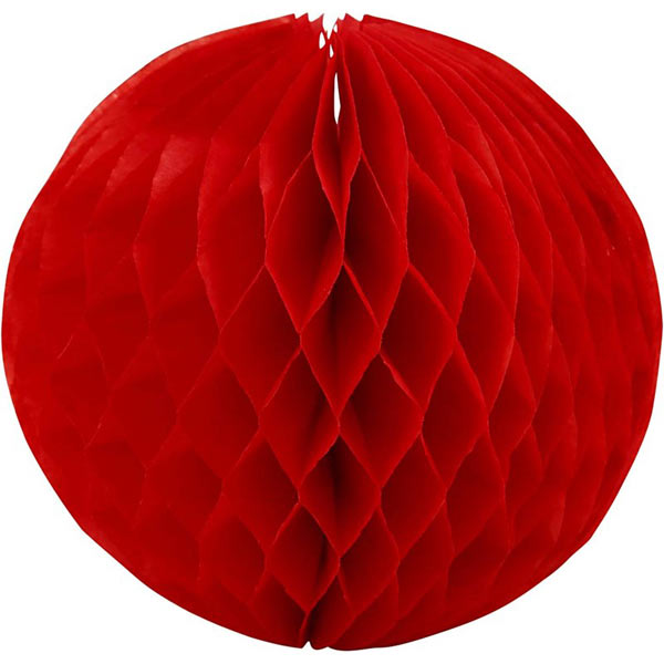 Бумажные шары-соты (15 см, 1 шт) (Бумажные шары-соты (15 см, 1 шт, красный))