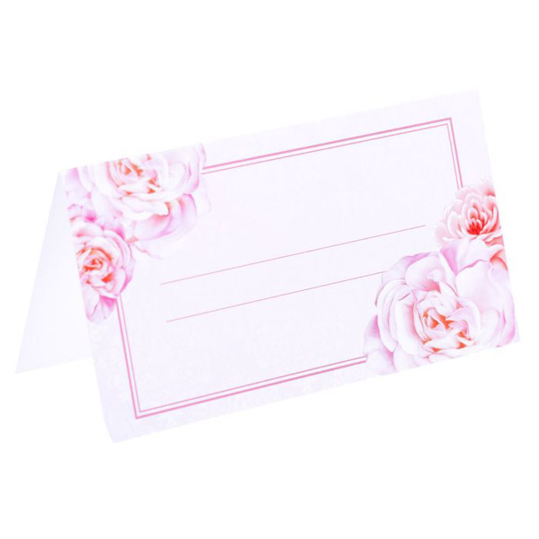 Банкетные карточки для гостей  "Цветы"