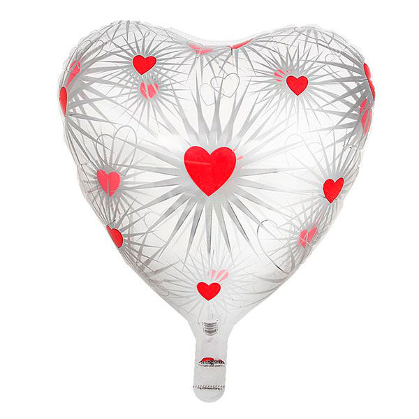 Фольгированный воздушный шар в форме сердца (45 см)
