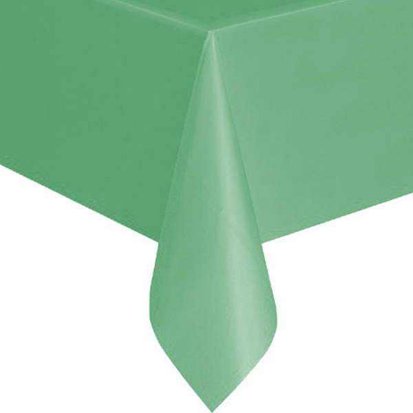 Однотонная скатерть для праздника (зеленая, 137х183 см)