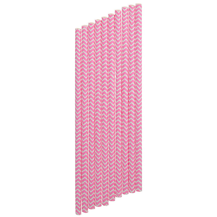Бумажные трубочки для напитков "Блаженство", розовые