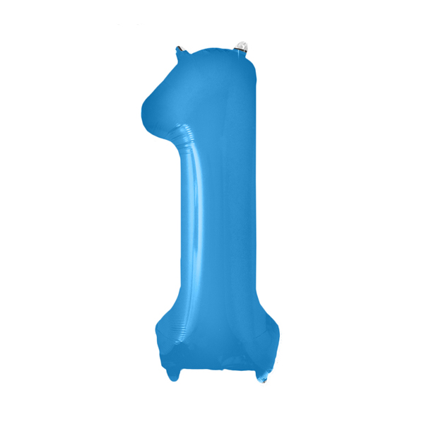 Фольгированный шар Цифра 1 (80 см) (синий)