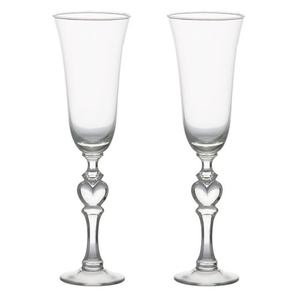 Свадебные бокалы для шампанского "Сердечки" (2 шт)