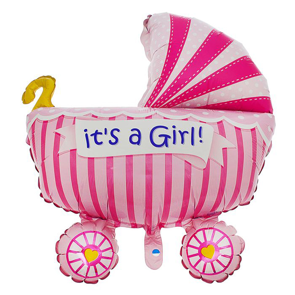 Фольгированный воздушный шар "It's a girl" (87 см)