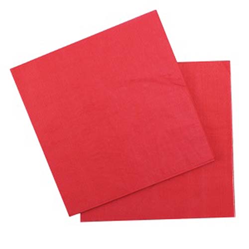 Бумажные салфетки (12 шт, 33 см) (красный)