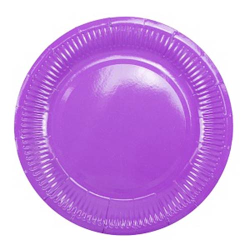 Бумажные тарелки (6 шт, 18 см) (фиолетовый)