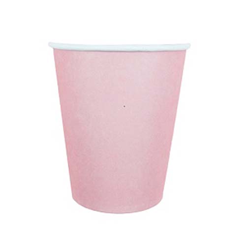 Бумажные стаканчики (6 шт, 250 мл) (нежно-розовый)