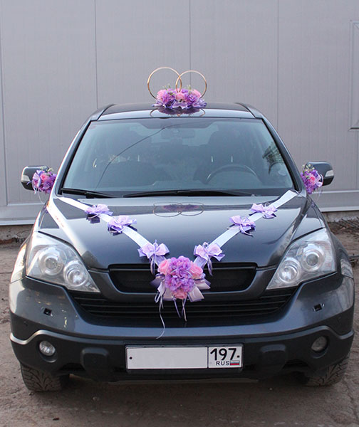 Набор свадебных украшений на машину "Поцелуй бабочки"