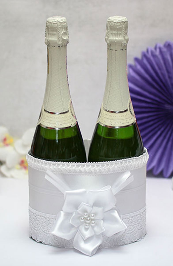 Декоративный чехол для шампанского "Нежные цветы"