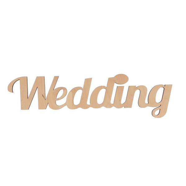 Деревянное слово "Wedding" 42х10 см
