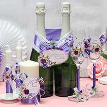 Комплект свадебных аксессуаров "Роскошные цветы"