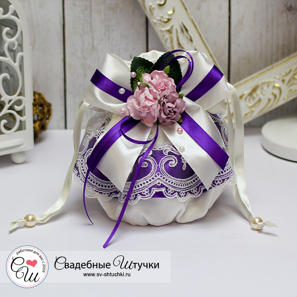 Красивая сумочка для невесты Таинственный сад (фиолетовый)