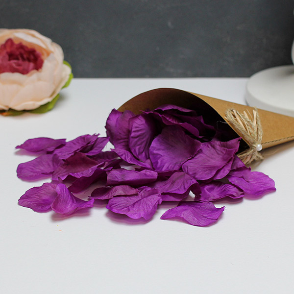 Искусственные лепестки роз (фиолетово-сливовые), 150 лепестков