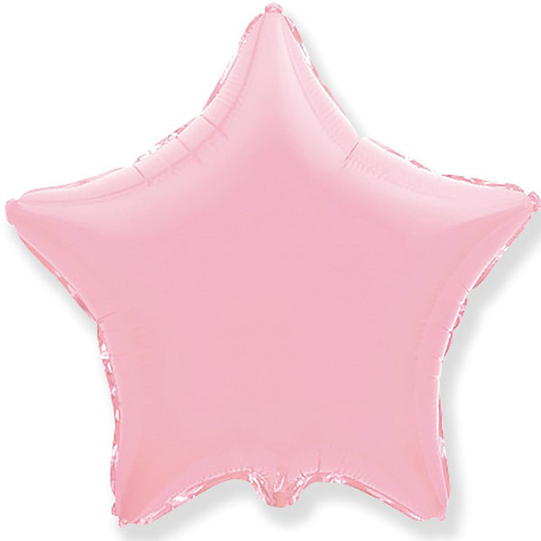 Фольгированный шар Звездочка, 45 см (нежно-розовый)