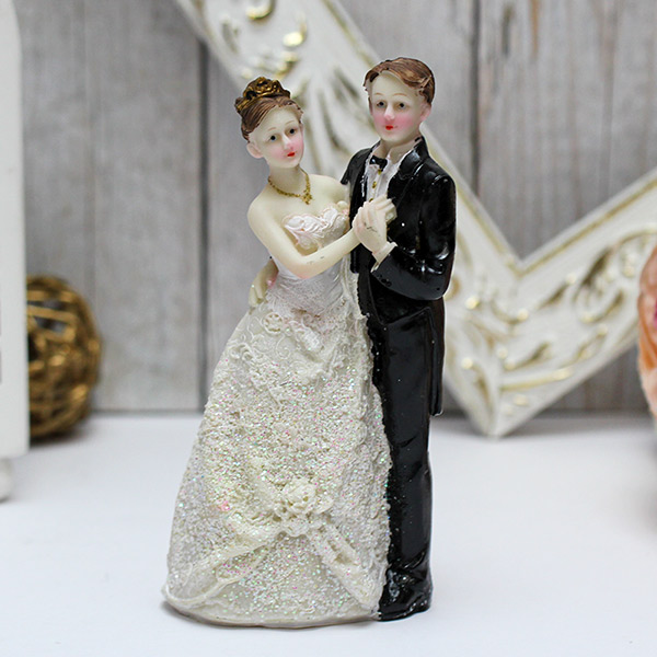 Свадебная фигурка в торт "Романтичная пара" (15 см)