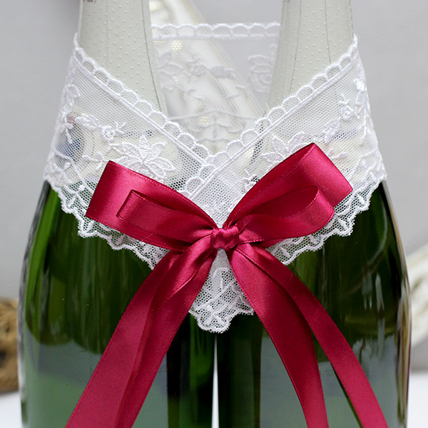 Декоративное украшение для шампанского Бантик-new (винный)